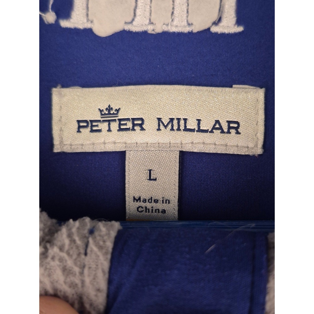 Peter Millar Mens Softshell Full Zip Vest Black Blue Hff Ms19ez21 Size Large View 5